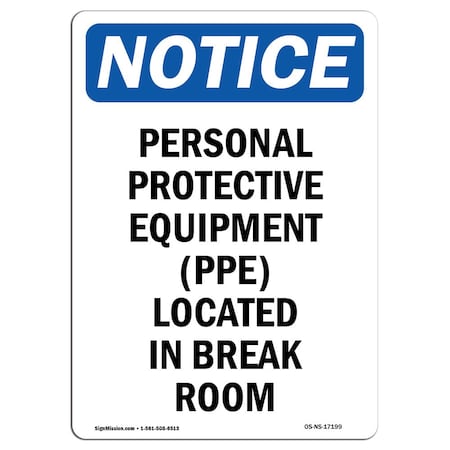 OSHA Notice Sign, Personal Protective Equipment, 5in X 3.5in Decal